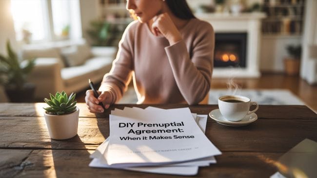 DIY Prenuptial Agreement: When It Makes Sense
